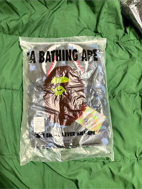 A Bathing Ape Camo Graphic Tee NWT in Gray & Black